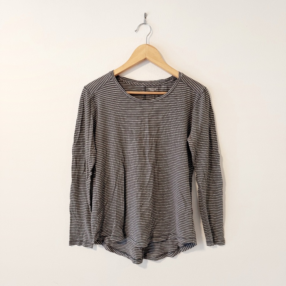 madewell cotton striped long sleeve tee
